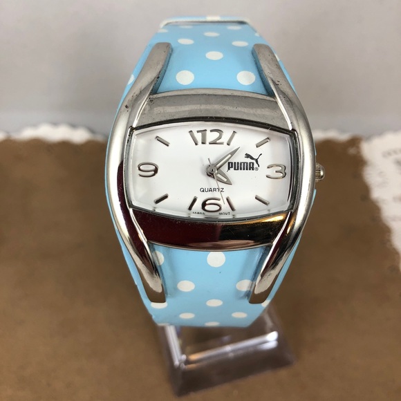 Stylish Puma Watch Blue with White Polka Dots - Picture 2 of 8